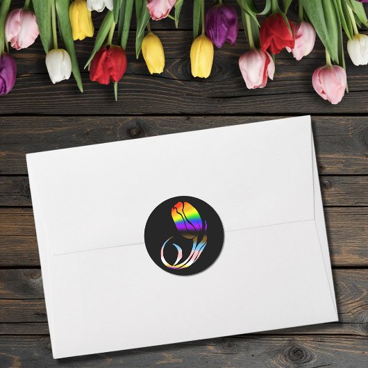 LGBTQ plus Tulpen Bloemen Ronde Sticker