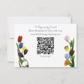 LGBTQ plus Tulpen Bloemen RSVP Kaartje (Achterkant)