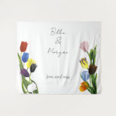 LGBTQ plus Tulpen Bloemen Wandkleed (Voorkant (horizontaal))