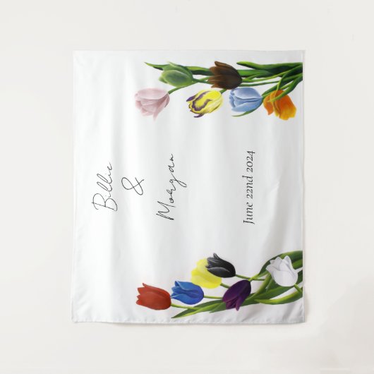 LGBTQ plus Tulpen Bloemen Wandkleed (Voorkant)