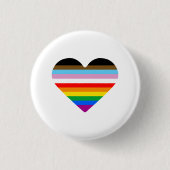 LGBTQ POC Heart Ronde Button 3,2 Cm (Voorkant)
