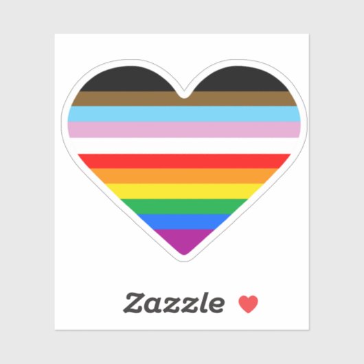 LGBTQ POC Heart Sticker (Vel)