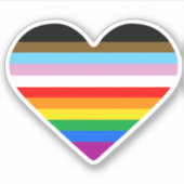 LGBTQ POC Heart Sticker (Voorkant)