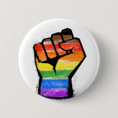 LGBTQ POC Philly Pride Fist Ronde Button 5,7 Cm (Voorkant)