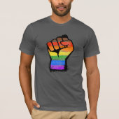 LGBTQ POC Philly Pride Fist T-shirt (Voorkant)