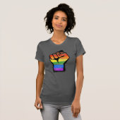 LGBTQ POC Philly Pride Vuist T-shirt (Voorkant volledig)
