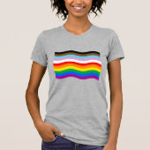 LGBTQ POC Pride Waving Flag T-shirt (Voorkant)
