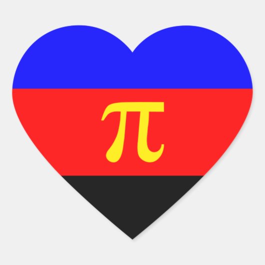 LGBTQ Poly Pride Polyamory Pride Vlag Hart Sticker (Voorkant)