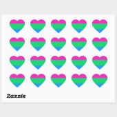 LGBTQ Polysexual Pride vlag Hart Sticker (Vel)