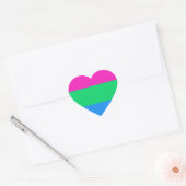 LGBTQ Polysexual Pride vlag Hart Sticker (Envelop)