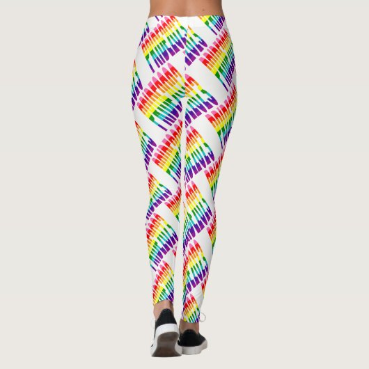 LGBTQ Pride 2023 Leggin van Liefde, Rainbow Flag Leggings (Achterkant)