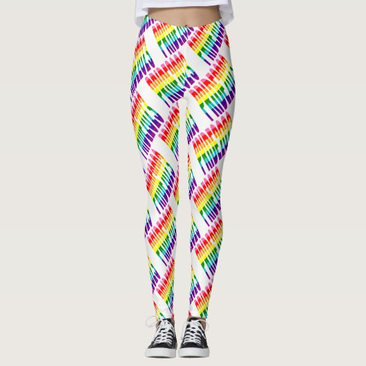 LGBTQ Pride 2023 Leggin van Liefde, Rainbow Flag Leggings (Voorkant)