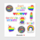 LGBTQ Pride Aangepast-Besnoeiing Vinyl Stickers (Vel)