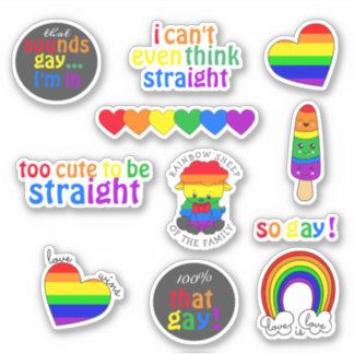 LGBTQ Pride Aangepast-Besnoeiing Vinyl Stickers