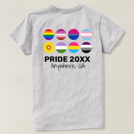 LGBTQ+ Pride (Achterste Afbeelding voor Lichte Kle T-shirt