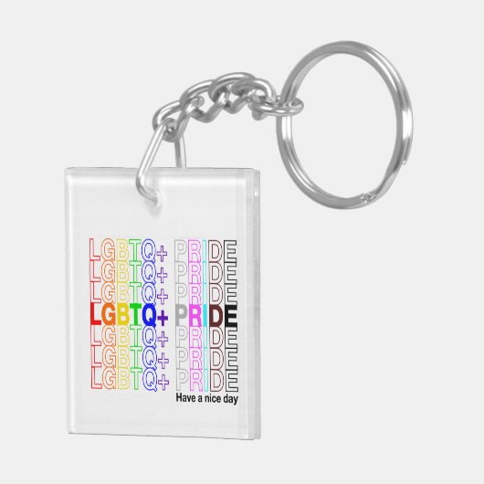 LGBTQ+ Pride Acryl Sleutelhanger (Achterkant Rechts)