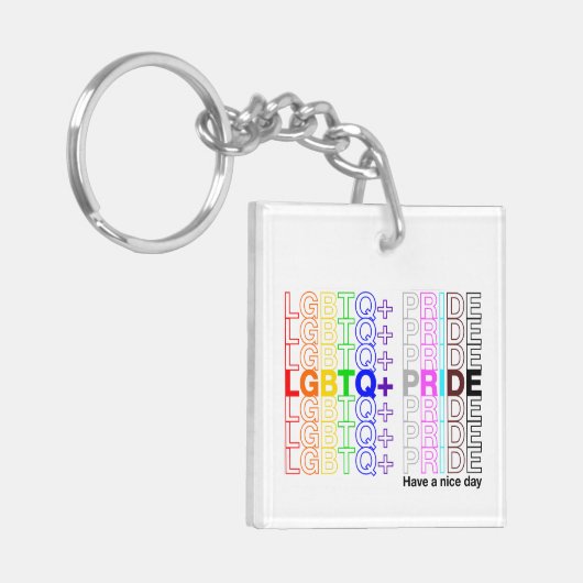 LGBTQ+ Pride Acryl Sleutelhanger (Voorkant Links)