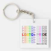 LGBTQ+ Pride Acryl Sleutelhanger (Voorkant)
