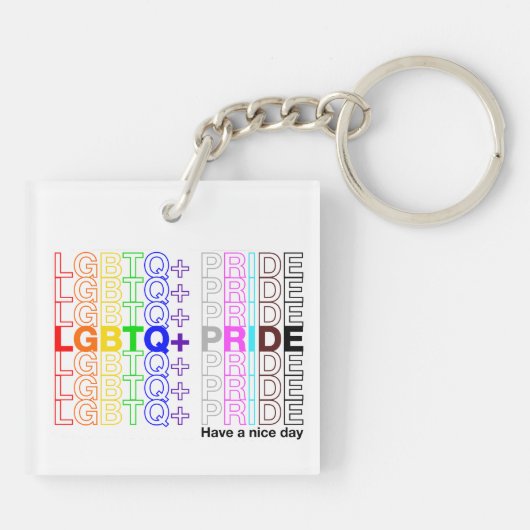 LGBTQ+ Pride Acryl Sleutelhanger (Achterkant)