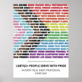 LGBTQ Pride Beroepen Word Cloud Poster (Voorkant)