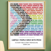 LGBTQ Pride Beroepen Word Cloud Poster