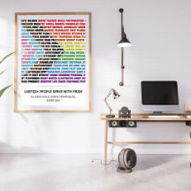 LGBTQ Pride Beroepen Word Cloud Poster