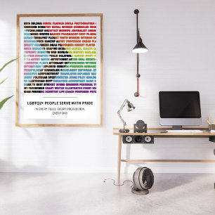 LGBTQ Pride Beroepen Word Cloud Poster