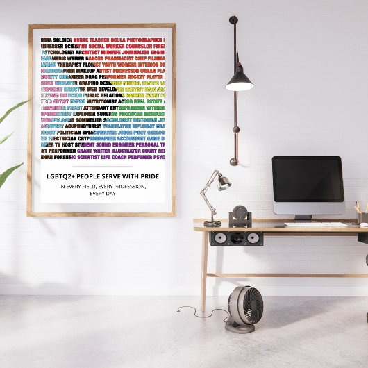 LGBTQ Pride Beroepen Word Cloud Poster