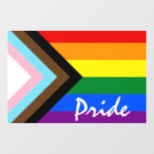 LGBTQ & Pride - de Vlag van de Vooruitgang van de  Raamsticker (Vel)