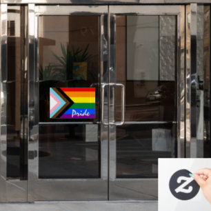 LGBTQ & Pride - de Vlag van de Vooruitgang van de  Raamsticker