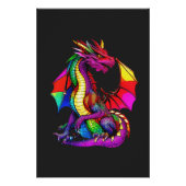 LGBTQ+ Pride Dragon Perfect Poster (Voorkant)
