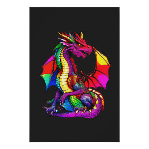 LGBTQ+ Pride Dragon Perfect Poster