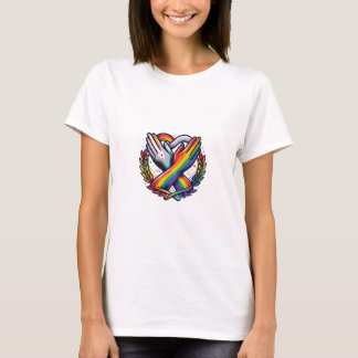 LGBTQ Pride en Neurodiversiteit Eenheid Handen Gra T-shirt