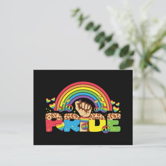 LGBTQ - Pride en Rainbow Briefkaart (Staand voorkant)
