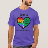 LGBTQ+ Pride en Scoliosis T-Shirt is niet recht (Voorkant)
