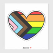 LGBTQ+ Pride en steun Rainbow Heart Sticker (Vel)