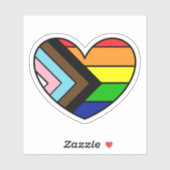 LGBTQ+ Pride en steun Rainbow Heart Sticker (Vel)