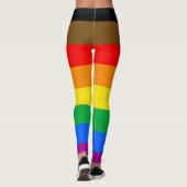 LGBTQ Pride Flag (8 Stripes) Leggings (Achterkant)