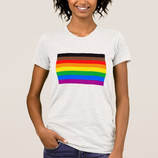 LGBTQ Pride Flag (8 Stripes) T-shirt (Voorkant)