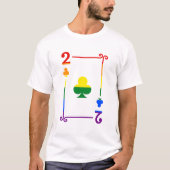 LGBTQ Pride Flag die Kaarten speelt Twee Kaarten 2 T-shirt (Voorkant)