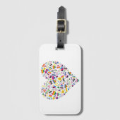 LGBTQ+ Pride Flag Hearts gecombineerd Bagagelabel (Voorkant (verticaal))