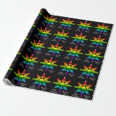 LGBTQ Pride Flag LGBTQ in kerstsnowflake Cadeaupapier (Uitgerold)