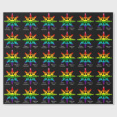 LGBTQ Pride Flag LGBTQ in kerstsnowflake Cadeaupapier (Vlak)