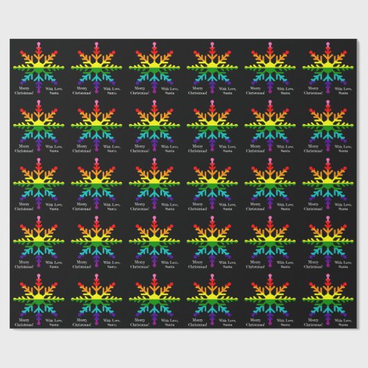 LGBTQ Pride Flag LGBTQ in kerstsnowflake Cadeaupapier (Vlak)