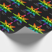 LGBTQ Pride Flag LGBTQ in kerstsnowflake Cadeaupapier (Hoek)