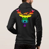 LGBTQ Pride Flag Rainbow Funny kerstrender Hoodie (Achterkant)