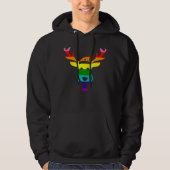 LGBTQ Pride Flag Rainbow Funny kerstrender Hoodie (Voorkant)