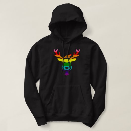 LGBTQ Pride Flag Rainbow Funny kerstrender Hoodie (Design voorkant)