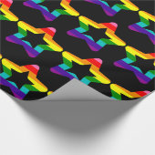 LGBTQ Pride Flag Rainbow kerstster Cadeaupapier (Hoek)
