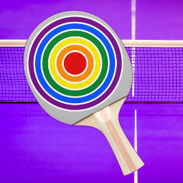 LGBTQ Pride Flag Regenboogdoelthema Ping Pong Pa Tafeltennisbatje